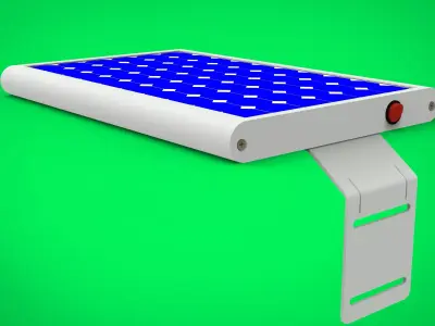 Solar street lights 3D model