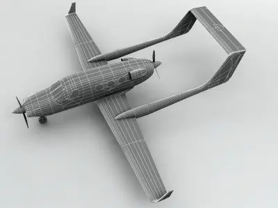  Adam A-500 Aircraft Low-poly 3D model