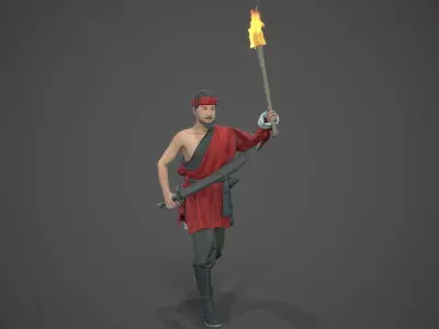 Bandit Low-poly 3D model