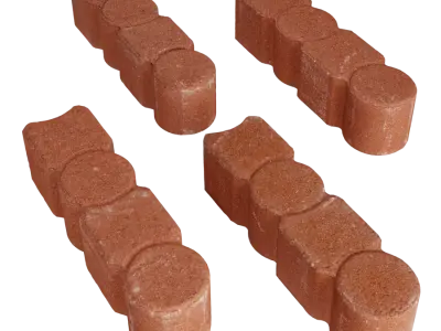  Concrete Edger Block Models, Red 