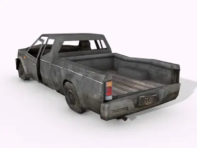 Damaged Rusted Vehicles - Junkyard Part 1 Low-poly 3D model
