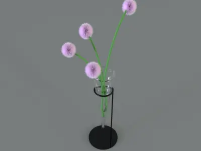 Flowers in vase Free 3D model