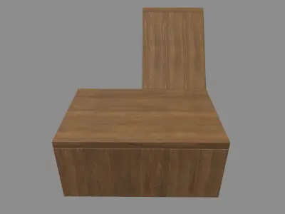 Low Poly Bench 07 Low-poly 3D model