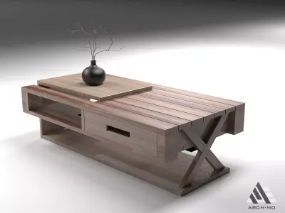 Coffee table 06- furniture Free low-poly 3D model