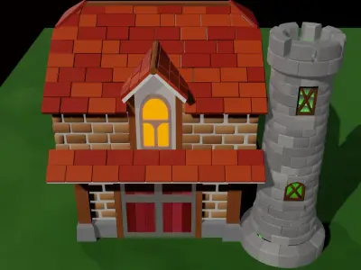 House Fantasy Casual Low-poly 3D model