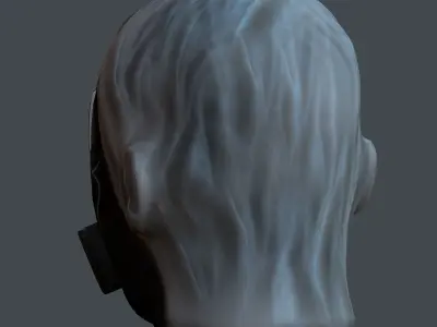 Gas mask helmet 3d model military combat fantasy cyborg Low-poly 3D model