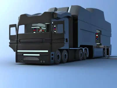 Futuristic Semi Truck 3D model