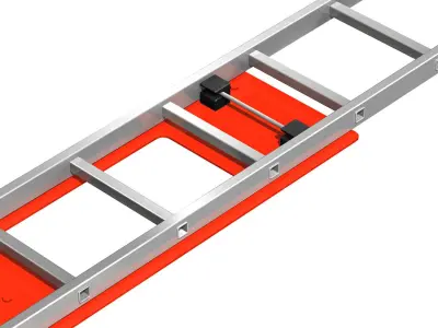 Alu ladder with vehicle mounting 3D model