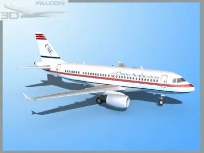 Falcon3D A319 Charter Southeastern 3D model