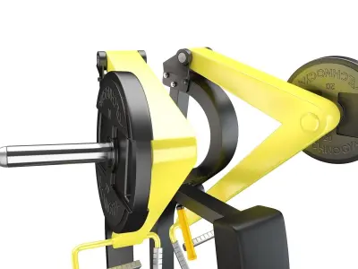 Technogym - Plate Loaded - Low Row 3D model