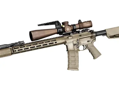 LEUPOLD MARK 5HD RIFLE SCOPE 7-35X56 Low-poly 3D model