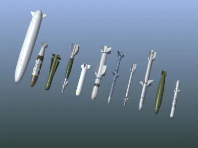 NATO Aircraft Weapons Low-poly 3D model