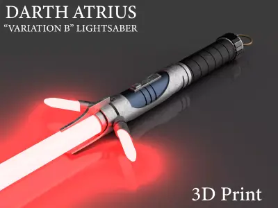 Darth Atrius Lightsaber - Var B - 3D printable 3D print model