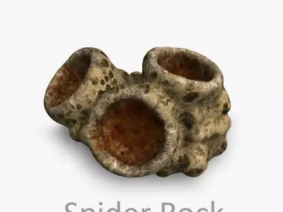 Spider Rock 02 Free low-poly 3D model