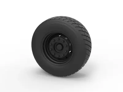 Front wheel from truck 3D print model
