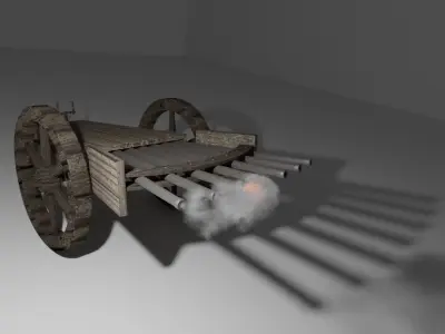 Machine Gun by Leonardo Da Vinci 3D model