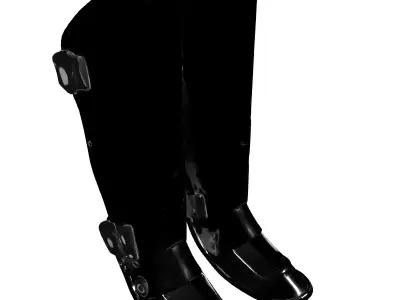 SciFi Fantasy Knight Leg Armor Low-poly 3D model