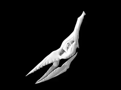Pterasaur skull Low-poly 3D model