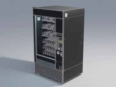80s Retro Vending Machine with 8K 4K and 2K Textures Low-poly 3D model
