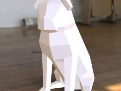 Pug Optimiced Low-poly 3D model