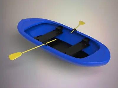 Fishing boat Low-poly 3D model