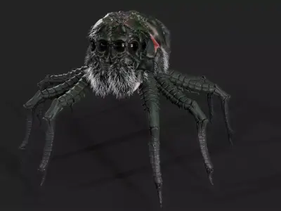 Spider - Tarantula with animations 3D model