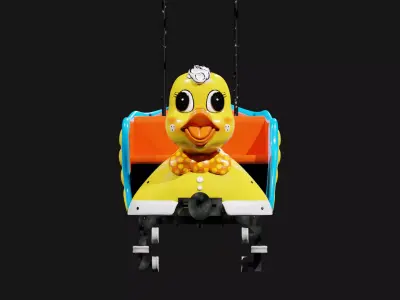 Okpo Land 3D Duck Sky-Cycle Ride Low-poly 3D model