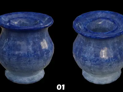 Ceramic Pots Pack Low-poly 3D model