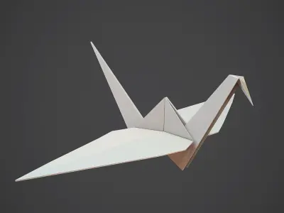  Origami low poly game assets 488 tris Low-poly 3D model