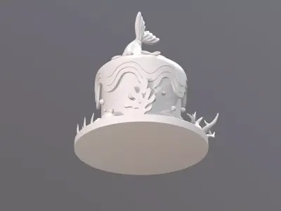 Marine-Themed Cake Storage Box 3D print model