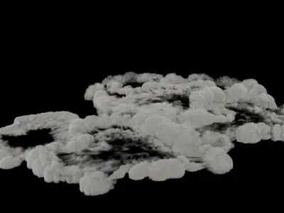 Ground Smoke 1 VDB 3D model