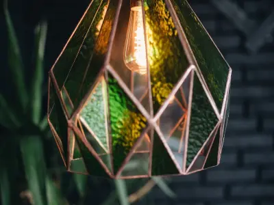 Pendant geometric glass light Fantasy Free 3D model