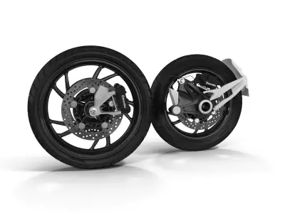 Motorcycle Wheels 3D model