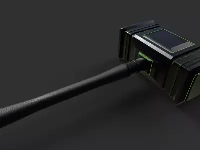 Game Ready necrotic hammer Low-poly 3D model
