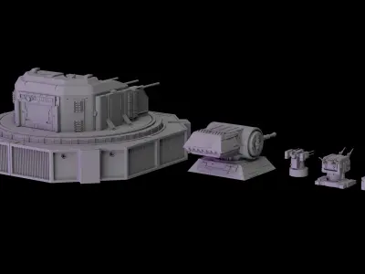 SCI-FI LASER GUNS 3D model