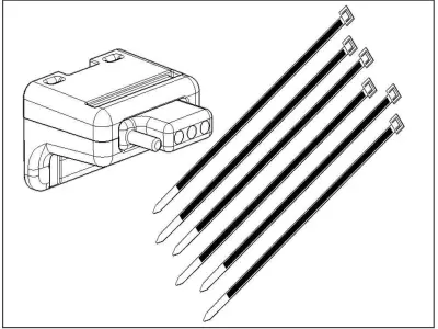 4 Pole Connector Mount 3D Printed 3D model
