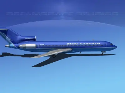 Boeing 727-200 Braniff Intl 1 3D model
