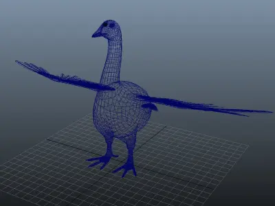 Modal Goose Low-poly 3D model