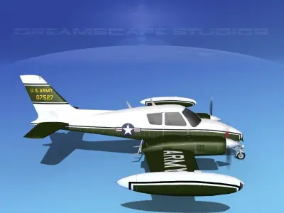 Cessna U-3B Blue Canoe V06 3D model