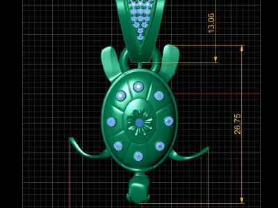 TURTLE REPTILES PENDANT 3D PRINTABLE MODEL 3D print model