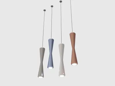 Set Pendant Lights 3D Model 3D model