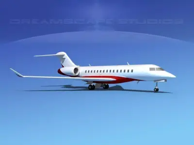 Bombardier Global 5000 V03 3D model