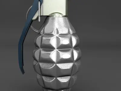 Realistic Grenade metal 3D model