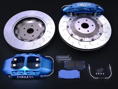 Endless Mono 4R Brake Kit Low-poly 3D model