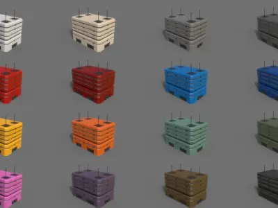 PBR Sci-Fi Building A30 Low-poly 3D model