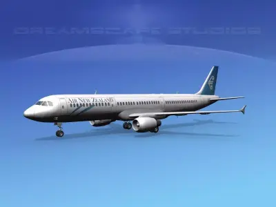 Airbus A321 Air New Zealand 3D model