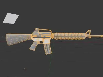 M-16- rifle Low-poly 3D model
