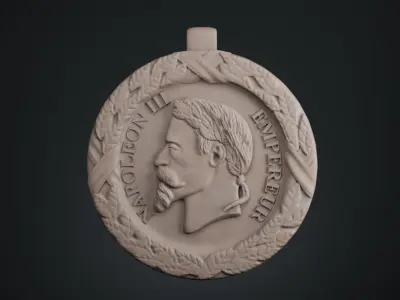 Commemorative medal of the 1859 Italian Campaign 3D print model