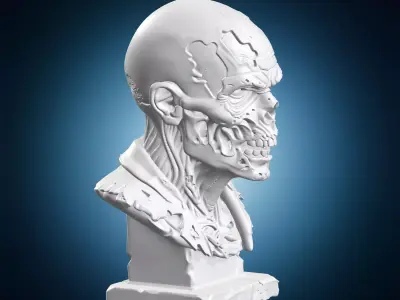 Decaying Zombie Sculpture 3D print model