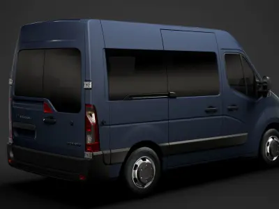Vauxhall Movano L1H2 WindowVan 2020 3D model